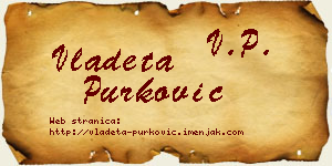 Vladeta Purković vizit kartica